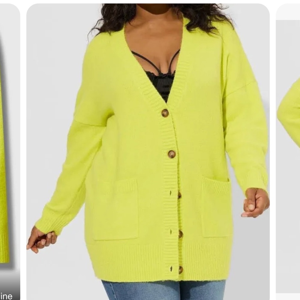 Torrid Vegan cashmere boyfriend sweater cardigan